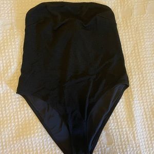 H &M black strapless swimsuit
